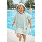 GÜRPAMUK HOME & BABY Outlet Ihracat %100 Pamuk Kız-Erkek Çocuk Deniz, Plaj, Havuz, Banyo Havlu Panço/AÇIK SU YEŞİLİ
