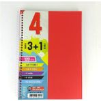 Gürpaş 120 Yaprak 3 Kareli + 1 Çizgili Spiralli Defter Pembe