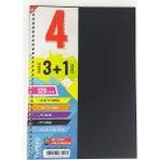 Gürpaş 120 Yaprak 3 Kareli + 1 Çizgili Spiralli Defter Yeşil