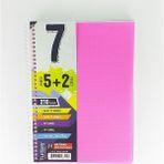 Gürpaş 5 Kareli + 2 Çizgili Ayraçlı Defter 210 Yaprak Pembe