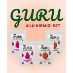 Guru 4'Lü Kırmızı Set Meyve Kurusu