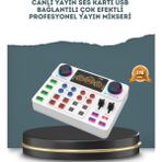 Gürültü Engelleme Özellikli Canlı Yayın Ses Kartı - KR0025-5N08D3 - Çok Renkli
