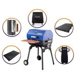 Guruss CG-050 Kömürlü Barbekü Mavi Mangal Tam Set