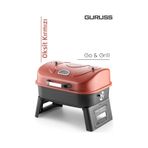 Guruss Go & Grill Barbekü Mangal Oksit Kırmızı Model:grs35 oksit-kirmizi