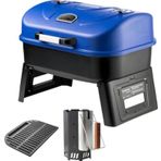 Guruss Go&grill Portatif Barbekü Baca Ve Döküm Set Kömürlü Mangal - Gece Mavisi