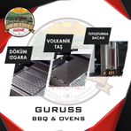 Guruss Mangal Aksesuar Seti Döküm Izgara+Lav Taşı+Tutuşturmabaca