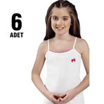 Güryıldız 27208 6'lı Çocuk Ribana İp Askılı Kız Çocuk Atlet
