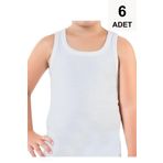 Güryıldız Erkek Çocuk Penye Atlet Beyaz 6'lı 90192024