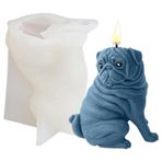 Gusengo 3D Shar Pei Köpek Silikon Mum Kalıbı