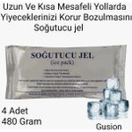 Gusion Soğuk Taşıma Jeli 4 Adet 480 Gram Buz Aküsü Görevini Görür Yiyeceklerin Bozulmasını Önler - Beyaz