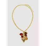 Gusto Çok Figürlü Uzun Kolye - Gold