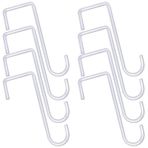 Gutapo Vinil Çit Kancaları Veranda Kancaları Beyaz - 8'li Paket 7,6 x 20,3 cm, İç ve Dış Mekan Asma Işıkları, Bitkiler ve Saksılar, Kuş Yemliği, Dekorasyonlar, Fıskiye, Hortum..