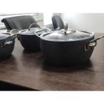 Güveç Tencere Seti Granit Gri 16-18-20 cm Armoni - Koyu Gri