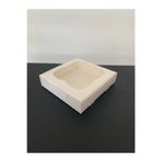 Güven Asetat Kutu Market 12x12x3 Beyaz Selefon Pencereli Karton Kutu (50 adet)