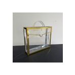 Güven Asetat Kutu Market 22.5x19.5x6 Gold Yaldızlı Asetat Çanta (10 Adet)