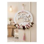 GÜVEN ''Gelin Evi'' Ahşap Kapı Süsü Daire Çiçekli Gelin Odası Daire Şekil