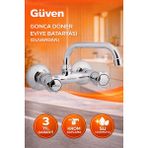 Güven Gonca Döner Eviye Bataryası (Duvara Monte) - Krom