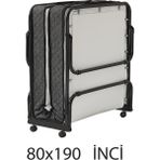 Güven Madeni Eşya Inci 80 x 190 Katlanır Karyola - Beyaz