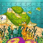Güven Serigrafi Deniz Canlıları 108 Parça Model 11 Ahşap Çocuk Puzzle Yapboz