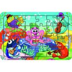 Güven Serigrafi Deniz Canlıları 24 Parça Model 13 Ahşap Çocuk Puzzle Yapboz