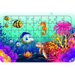Güven Serigrafi Deniz Canlıları Model 10 54 Parça 19,5 x 29,5 cm Ahşap Çocuk Puzzle Yapboz