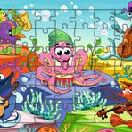 Güven Serigrafi Deniz Canlıları Model 13 54 Parça 19,5 x 29,5 cm Ahşap Çocuk Puzzle Yapboz