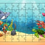 Güven Serigrafi Deniz Canlıları Model 14 54 Parça 19,5 x 29,5 cm Ahşap Çocuk Puzzle Yapboz