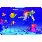Güven Serigrafi Deniz Canlıları Model 15 54 Parça 19,5 x 29,5 cm Ahşap Çocuk Puzzle Yapboz