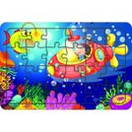 Güven Serigrafi Denizaltı 24 Parça Ahşap Çocuk Puzzle Yapboz