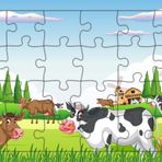 Güven Serigrafi Inek Çiftliği 24 Parça Ahşap Çocuk Puzzle Yapboz