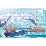 Güven Serigrafi Model 1 Sevimli Foklar 24 Parça Ahşap Çocuk Puzzle Yapboz