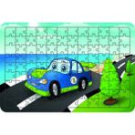 Güven Serigrafi Model 1 Yarış Arabası 108 Parça Ahşap Çocuk Puzzle Yapboz