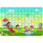 Güven Serigrafi Parktaki Çocuklar Model 1 108 Parça 29 x 39 cm Ahşap Çocuk Puzzle Yapboz