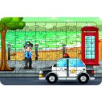 Güven Serigrafi Polis Amca 54 Parça Ahşap Çocuk Puzzle Yapboz