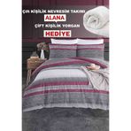 Güvenal Berry Lastikli Çarşaflı Çift Kişilik Nevresim Takımı ve Yorgan | Çift Kişilik Yorgan Nevresim Takımı