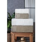 Güvenal Gala 70 x 140 4 lü Bej Banyo Hamam Havlu Seti