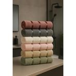 Güvenal Harmony Kutulu 6 adet 50*90 kadife havlu | Havlu & Havlu seti | Çeyiz Havlusu | Banyo Havlusu