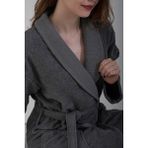Güvenal Hera Ultrasoft Unisex Bornoz | Erkek Kadın Bornozu | Ultrasoft Bornoz | Hediyelik Bornoz | Çeyizlik - Antrasit - Açık Gri - S - M / M - L