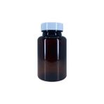 Güvenç Ambalaj 100 Adet - 150ML Amber Pet Şişe, Ilaç, Plastik Kapsül Şişesi , Hap Kutusu Beyaz Kapaklı