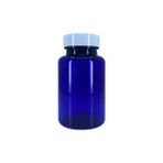 Güvenç Ambalaj 100 Adet - 150ML Mavi Pet Şişe, Ilaç, Plastik Kapsül Şişesi , Hap Kutusu Beyaz Kapaklı