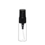 Güvenç Ambalaj 100 Adet - 20ML Plastik Mini Boş Şeffaf Pet Sprey Şişe - Siyah Sprey Başlık