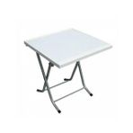 Güvenç Metal Ayaklı 60X60 cm Beyaz Katlanabilir Plastik Masa