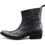 Güvener King Shoes Hakiki Deri Siyah Kovboy Bot
