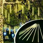Güvenle Al 10'lu 45 cm Plastik Meteor LED USB 2M Kablo Sarı Renk Ağaç Işığı – Renk Değiştiren Asmalı Dekoratif Bahçe ve Dış Mekan Aydınlatması (4745)