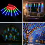 Güvenle Al 10'lu 45 CM Uzunluğunda Plastik Meteor 2m Kablo LED USB RGB Ağaç Işığı – Renk Değiştiren Asmalı Dekoratif Bahçe ve Dış Mekan Aydınlatması (4745)