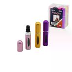 Güvenle Al 12 ADET MİNİ=CEP - ÇANTA BOY BOŞ SPREY PARFÜM ŞİŞESİ 5ML RENKLİ PLS. SEVİYE PENCERELİ (4745)