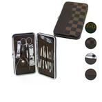Güvenle Al 12 PCS - GÜMÜŞ MANİKÜR - PEDİKÜR SETİ RENKLİ DESENLİ - CÜZDAN MODELİ ÇANTALI (4745)