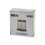 Güvenle Al 2PCS BAMBU KAPAKLI CAM TUZLUK - BİBERLİK - BAHARATLIK 120ML (4745)