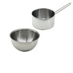 Güvenle Al 2PCS SET PASLANMAZ ÇELİK CHEFF SÜTLÜK - SOSLUK=14CM - DERİN KAP=17CM (4745)