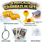 Güvenle Al 8’li Sihirbazlık Seti (Kibrit, Defter, Halka, Kupa, İp, 3’lü Kart) (4745)